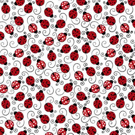 [920438] White Happy Ladybugs C7744