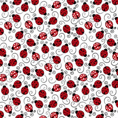 White Happy Ladybugs C7744