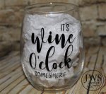 Wine o" Clock Stemless Wine Glass