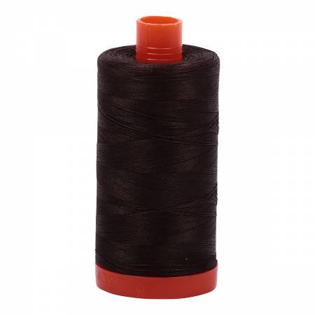 Aurifil 1130 Cotton Thread 50wt 1422yds Very Dark Bark