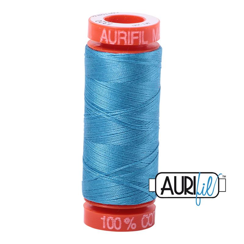Aurifil 1320 Cotton Thread 50wt 220yds Bright Teal
