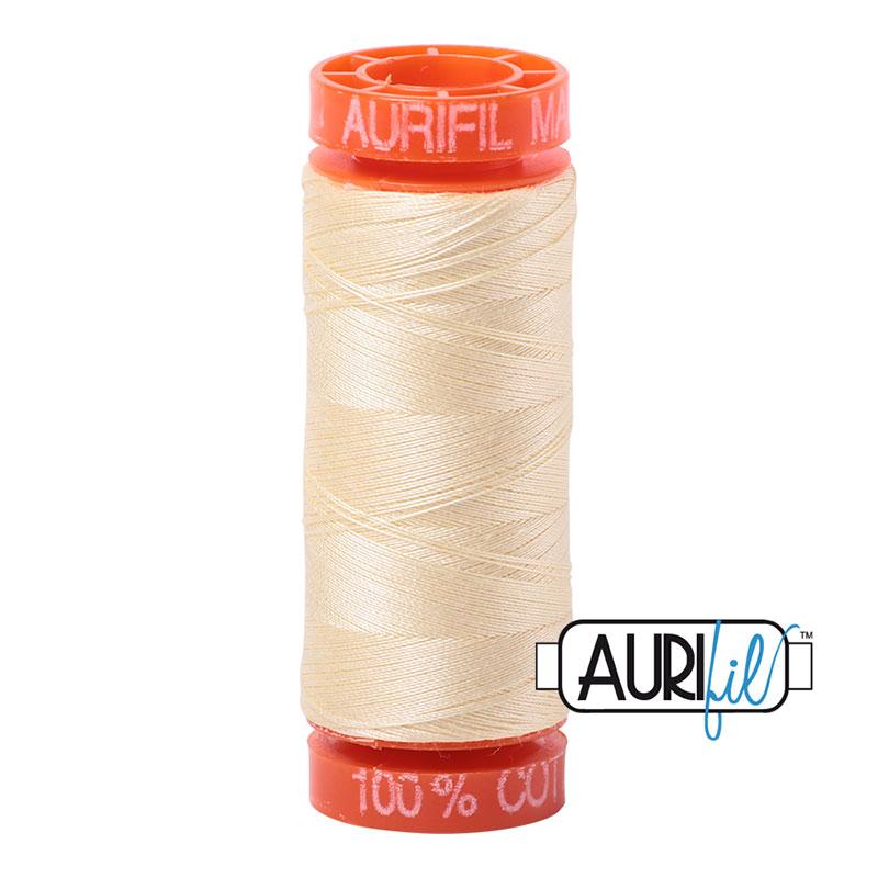 Aurifil 2110 Cotton Thread 50wt 220yds Light Lemon