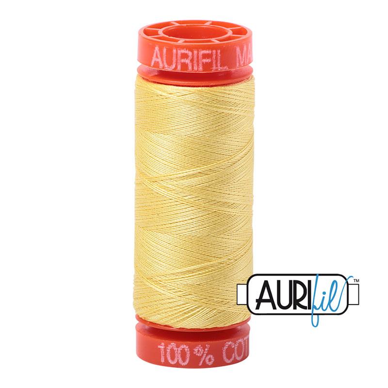 Aurifil 2115 Cotton Thread 50wt 220yds Lemon