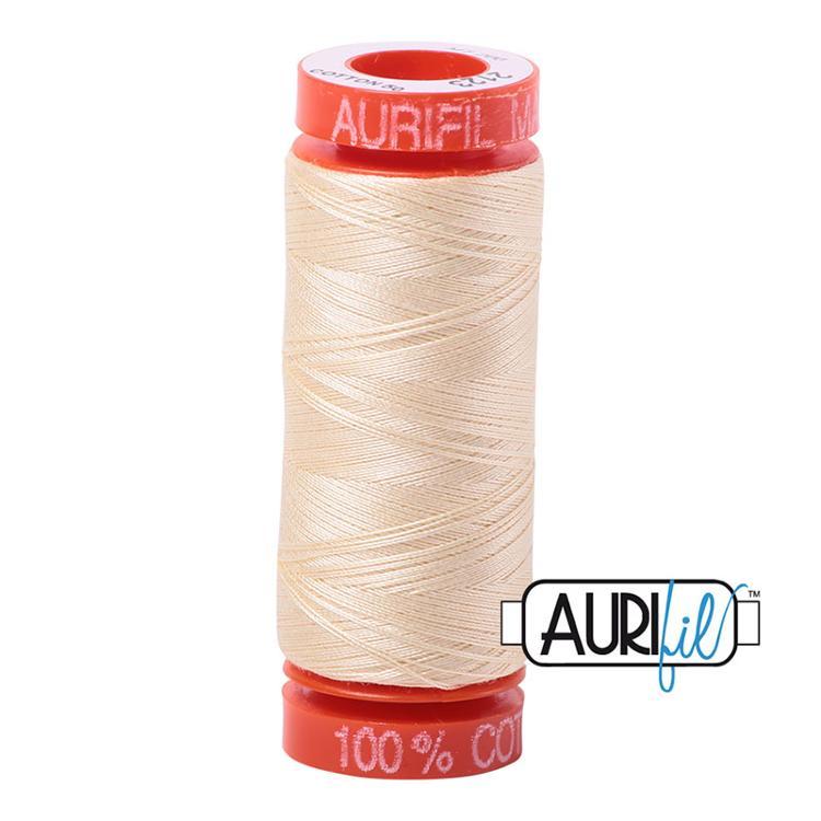 Aurifil 2123 Cotton Thread 50wt 220yds Butter