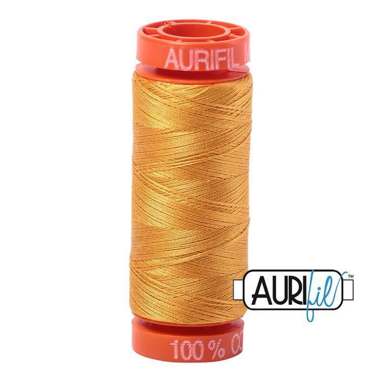 Aurifil 2140 Cotton Thread 50wt 220yds Orange Mustard