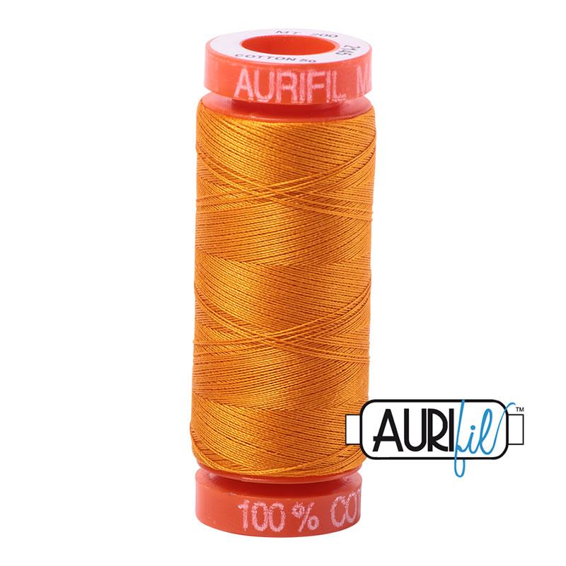 Aurifil 2145 Cotton Thread 50wt 220yds Yellow Orange