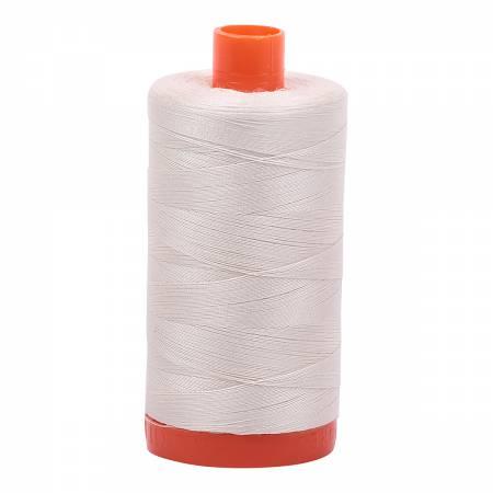 Aurifil 2309 Cotton Thread 50wt 1422yd  Silver White