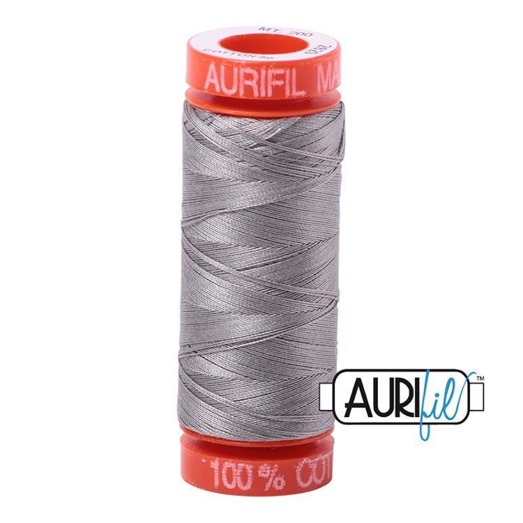 Aurifil 2620 Cotton Thread 50wt 220yds Stainless Steel