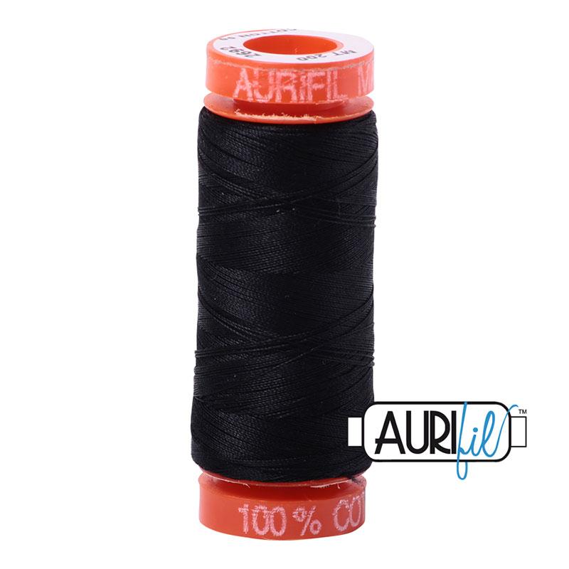 Aurifil 2692 Cotton Thread 50wt 220yds Black