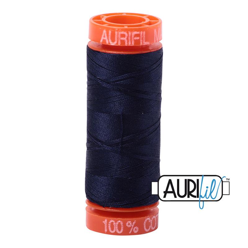 Aurifil 2785 Cotton Thread 50wt 220yds Very Dark Navy