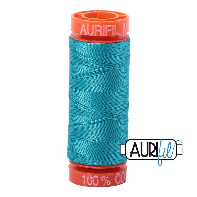 Aurifil 2810 Cotton Thread 50wt 220yds Turquoise