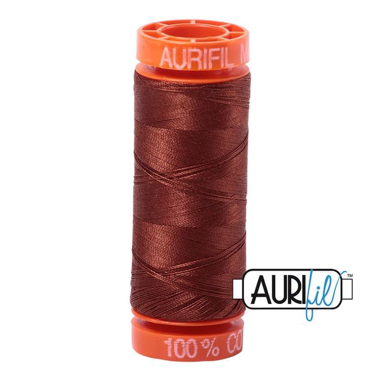 Aurifil 4012 Cotton Thread 50wt 220yds Copper Brown