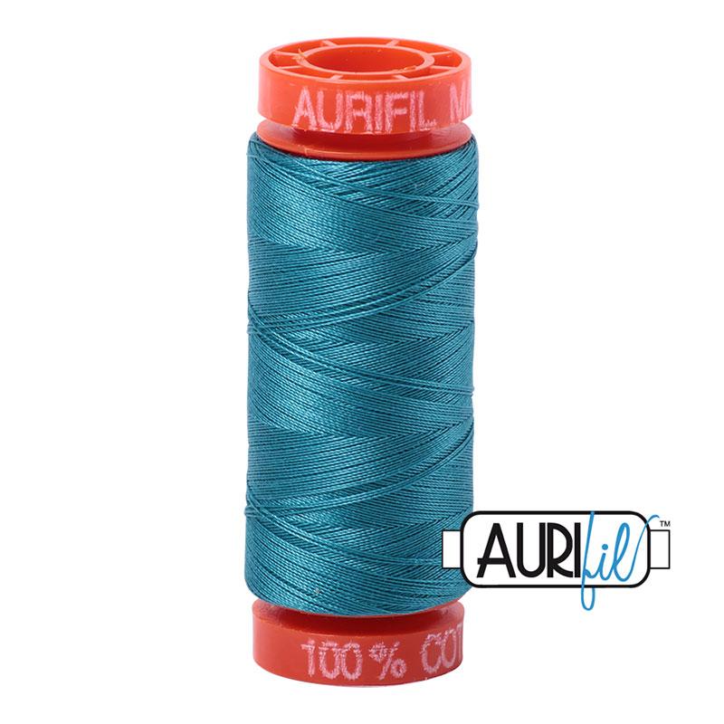 Aurifil 4182 Cotton Thread 50wt 220yds Dark Turquoise