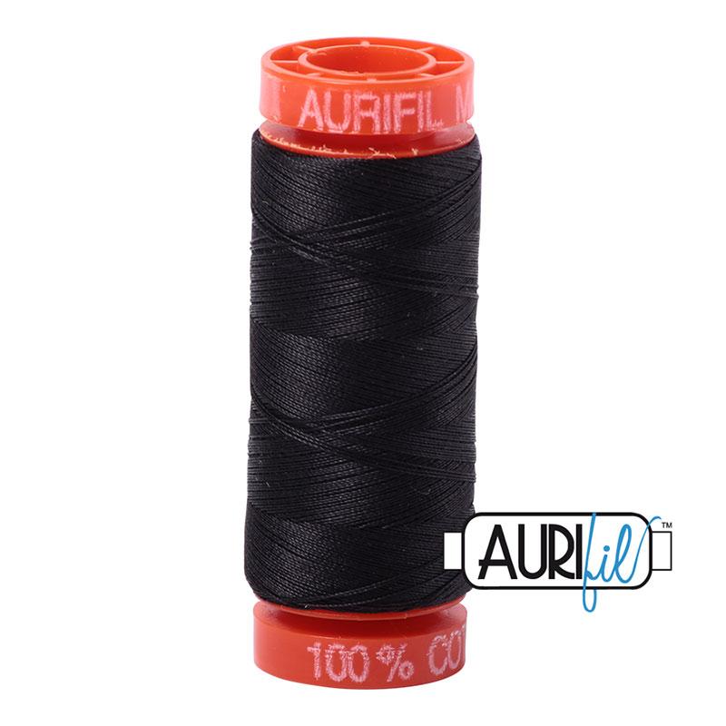 Aurifil 4241 Cotton Thread 50wt 220yds Very Dark Grey