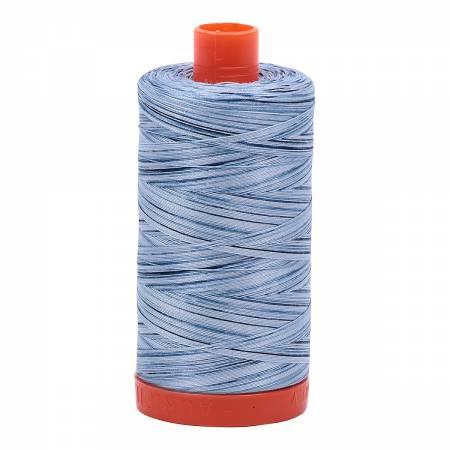 Aurifil 4669 Cotton Thread 50wt 1422yds Variegated Stone Blues