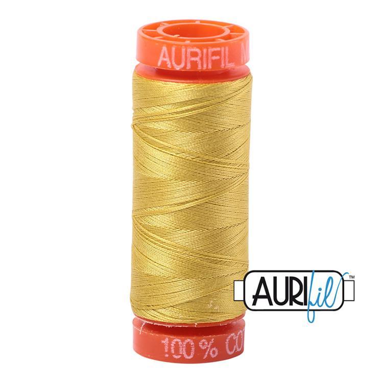 Aurifil 5015 Cotton Thread 50wt 220yds Gold Yellow