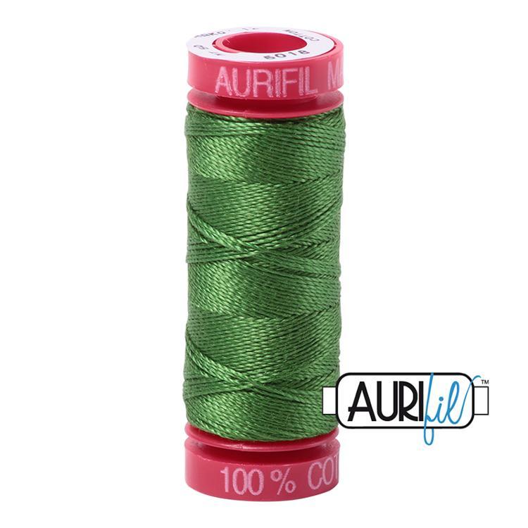 Aurifil 5018 Cotton Thread 50wt 220yds Dark Grass Green