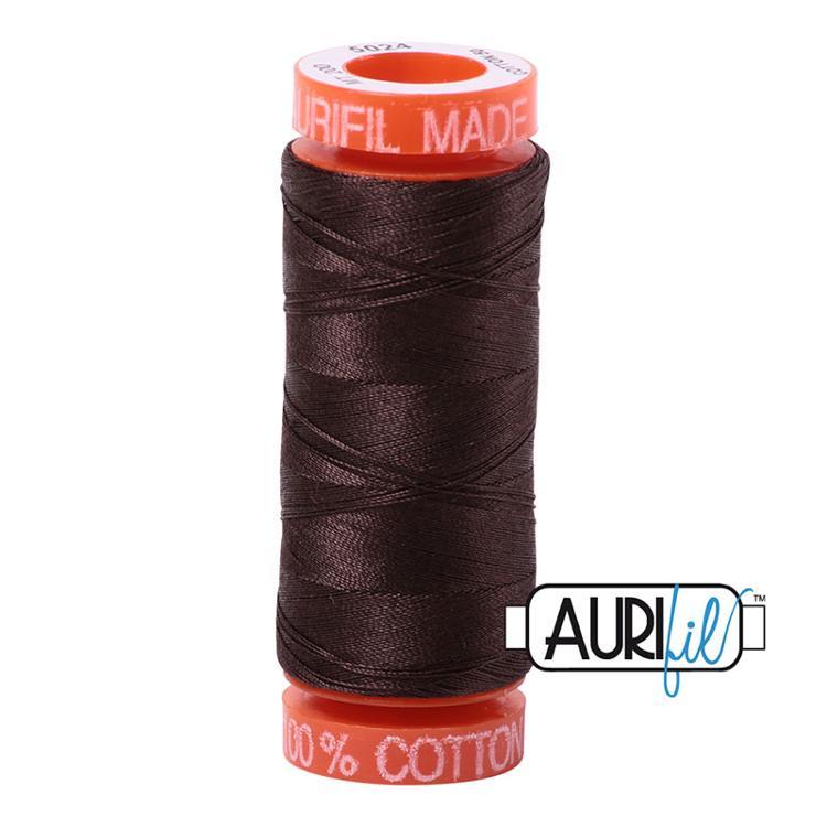 Aurifil 5024 Cotton Thread 50wt 220yds Dark Brown