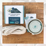 Coiled Rope Basket Kit Coasters & Bkt