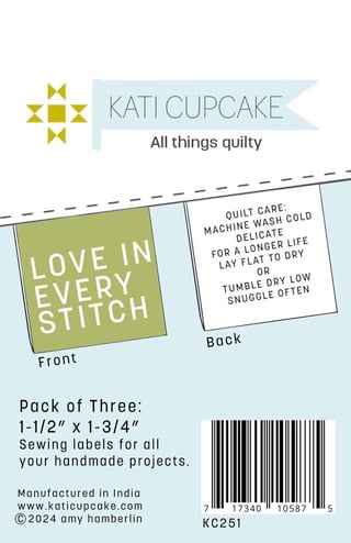 Love in Every Stitch Sew In Labels