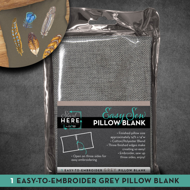 OESD Pillow Case Grey 14"X14 1pc