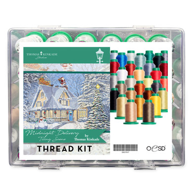 OESD Midnight Deliver Tiling Scene Thread kit