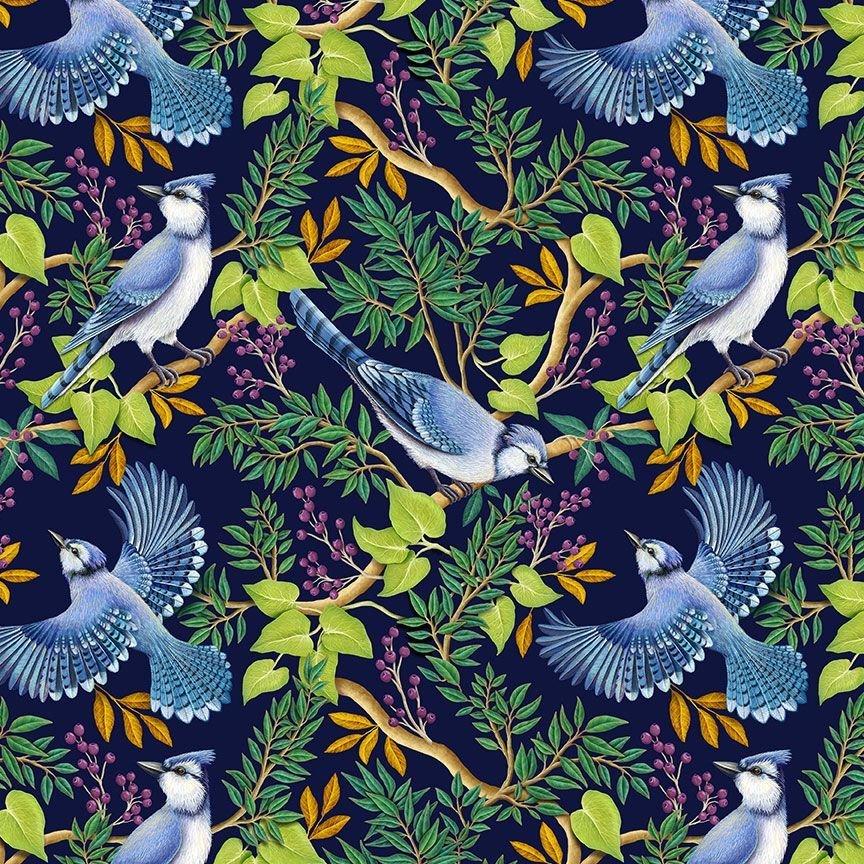 Blue Jay in Branches CD2276 Navy