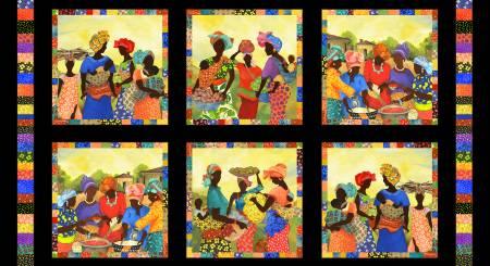 African Story Block Panel Black