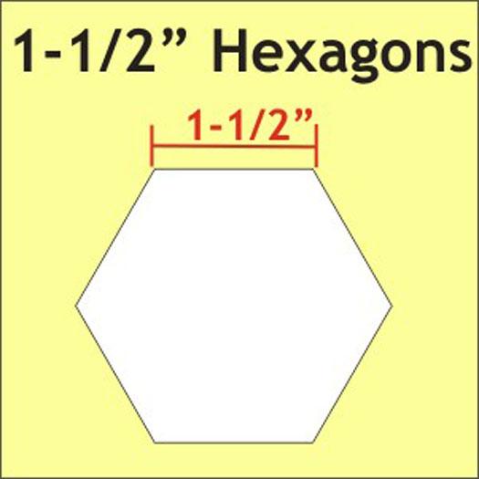 1-1/2" Hexagons - 100 Pieces