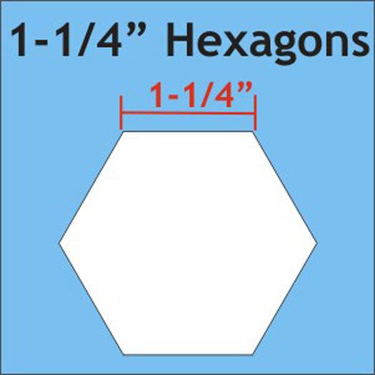 1-1/4" Hexagons - 75 Pieces