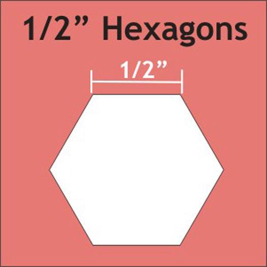 1/2" Hexagons - 125 Pieces
