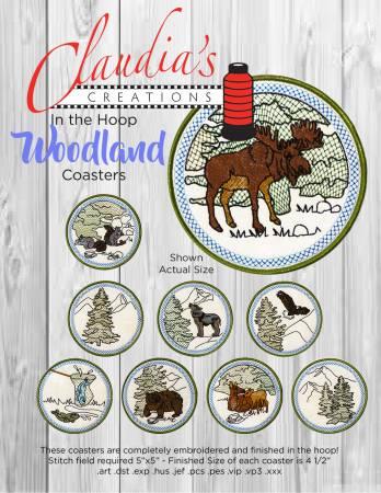 Claudia's ITH Woodland Coasters