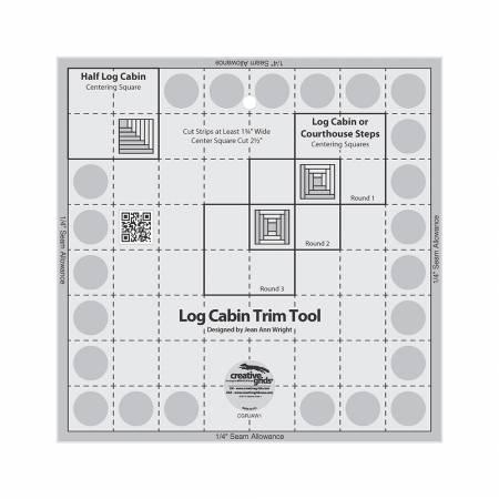 Creative Grids Log Cabin Trim Tool for 8" x 8" Finished Blocks