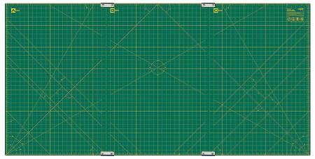 Cutting Mat Set of 3 Mats with Clips Green 35in x 70in