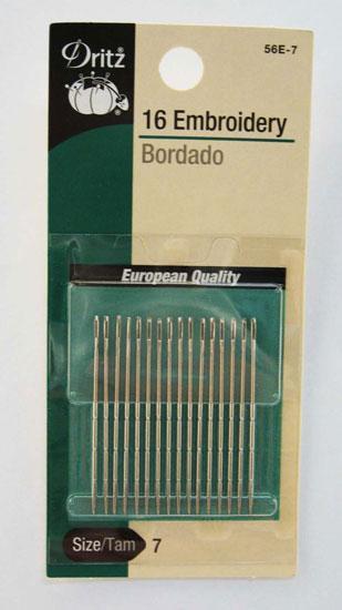 Embrodery Hand Needles Sz7 16ct