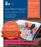 EQ Printables Premium Cotton Satin/6 Sheets