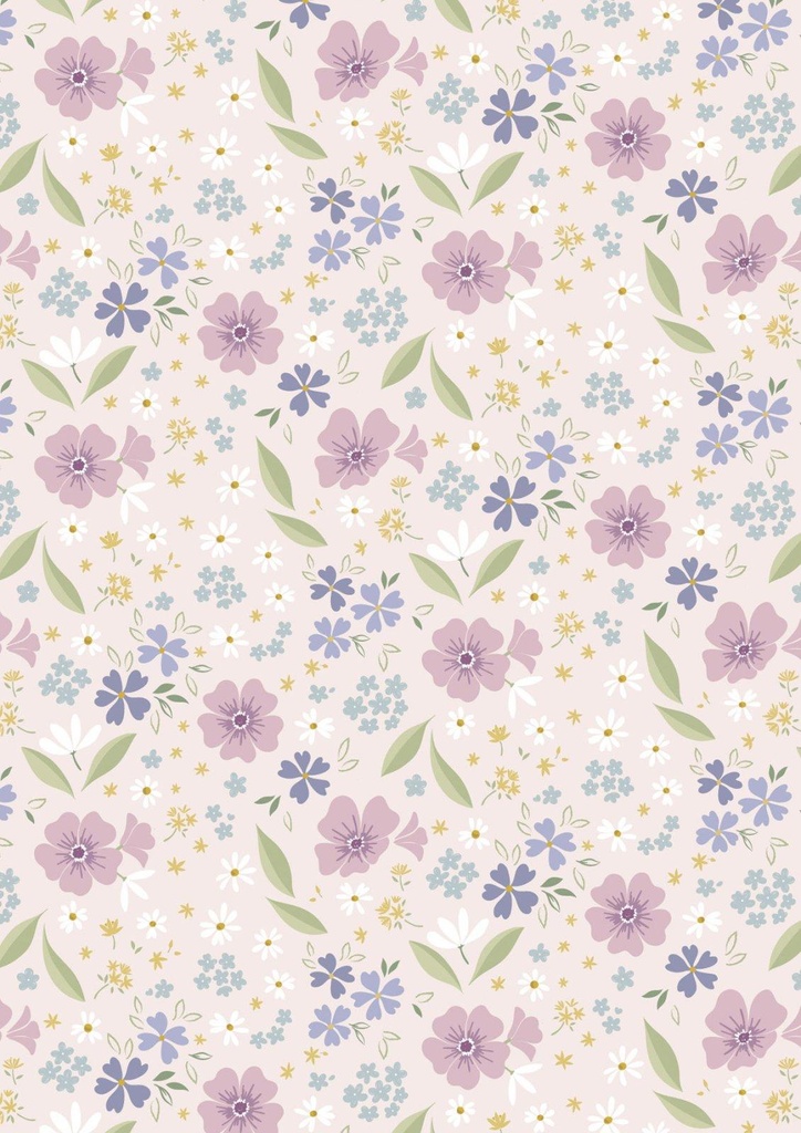 Floral Song - Floral Art on light pink - CC32.1