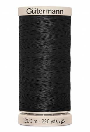 Hand Quilting Cotton Thread 200m/219yds Black