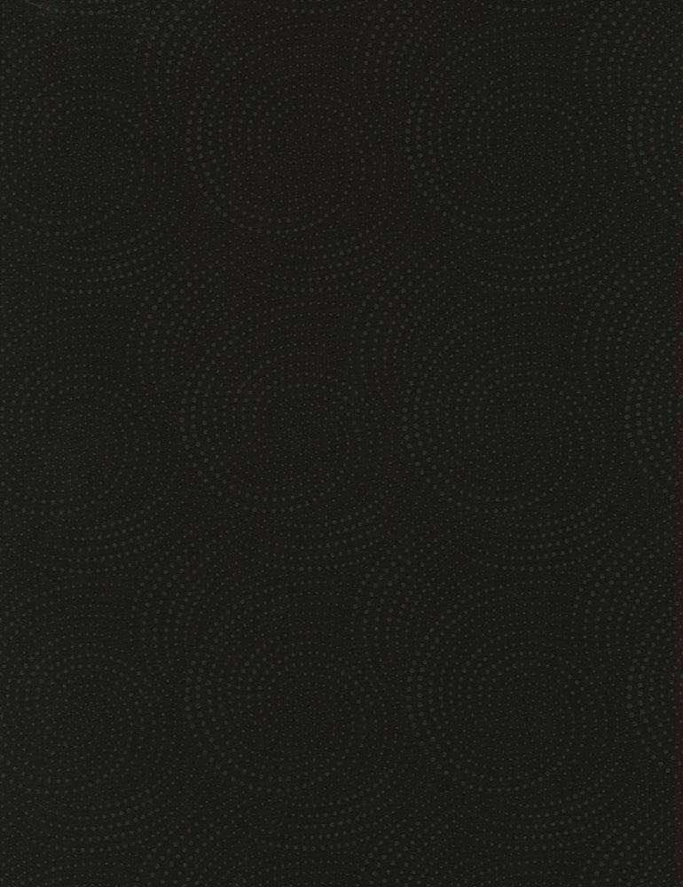 Hue C 6076 Blk on Blk - Spiral Dots