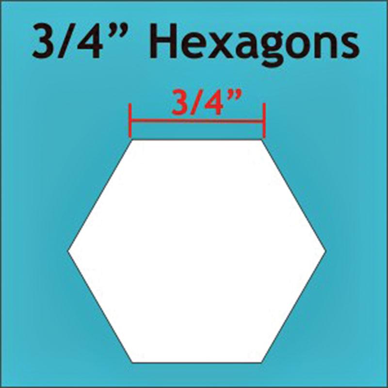 3/4" Hexagons - 125 Pieces
