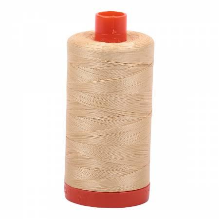 Mako Cotton Thread Solid 50wt 1422yds Light Caramel 6001