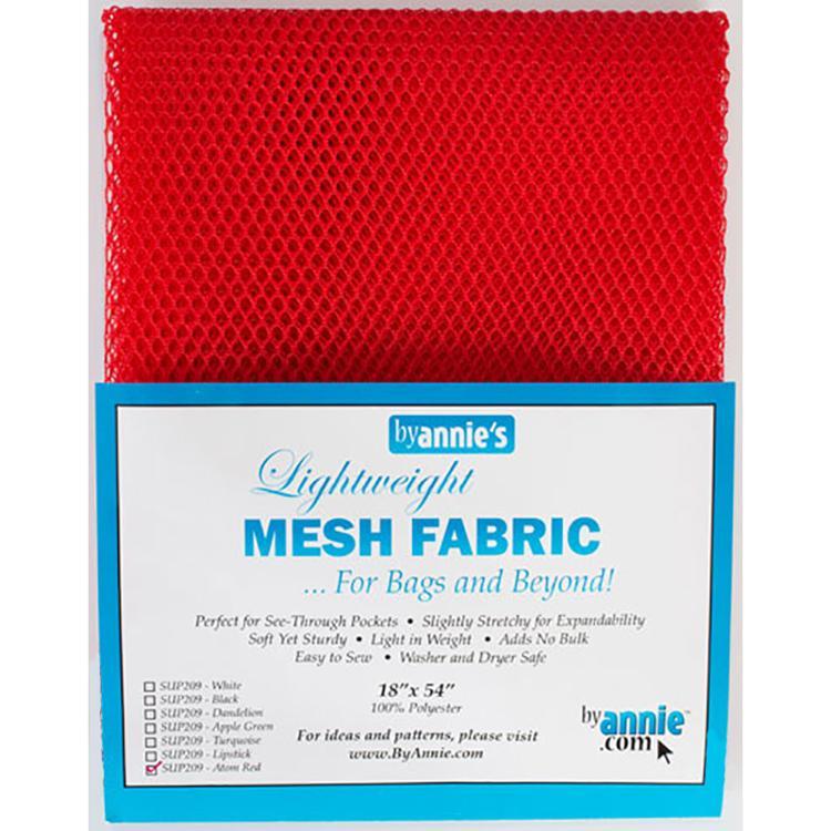 Mesh Fabric - Atom Red 18" x 54"