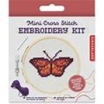 Mini Cross Stitch Emb Kit Butterfly