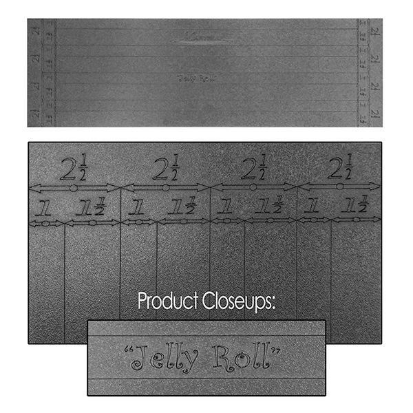 MN - Jelly Roll Ruler -32" Ruler with 1" 1.5" 2.5" wide strips (27" 29.5" slot/strip length)