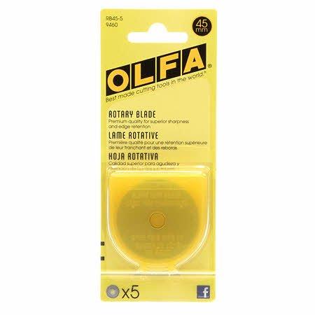 Olfa 45mm Rotary Blade 5 pack