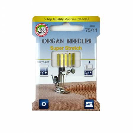 Organ Needles Super Stretch Size 75/11 Eco Pack