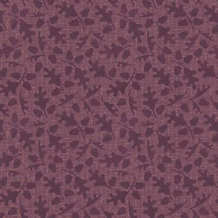 Purple Tonal Leaves Flannel