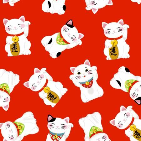 Red Lucky Cat FLLS D192 R