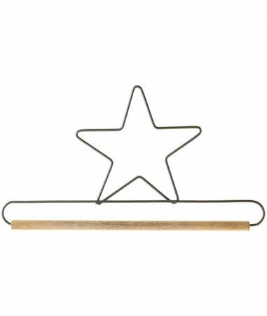6in Star Decorative Craft Hanger w/1/4in Dowel Gray