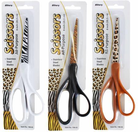 Scissors 8in Assorted Animal Skin Patterns